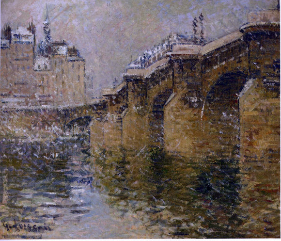  Gustave Loiseau Pont Neuf in the Snow - Canvas Art Print
