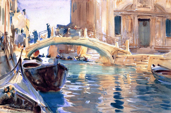  John Singer Sargent Ponte San Giuseppe de Castello, Venice - Canvas Art Print