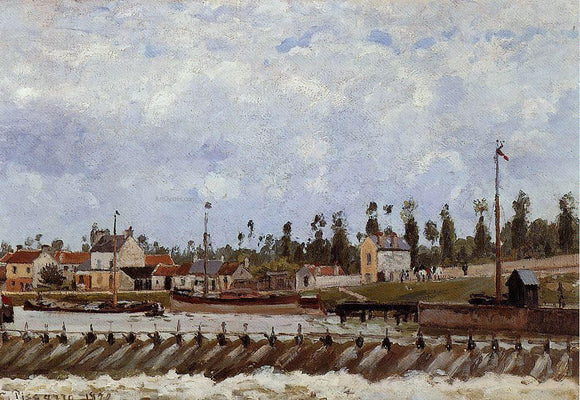  Camille Pissarro Pontoise Dam - Canvas Art Print