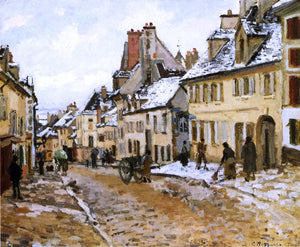  Camille Pissarro Pontoise, the Road to Gisors in Winter - Canvas Art Print