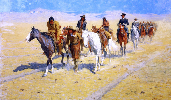  Frederic Remington Pony Tracks in the Buffalo Trails - Canvas Art Print