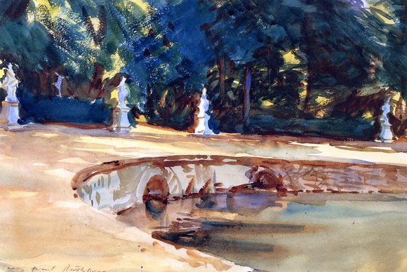  John Singer Sargent A Pool in the Garden of La Granja - Canvas Art Print