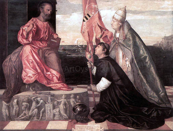  Titian Pope Alexander IV Presenting Jacopo Pesaro to St Peter - Canvas Art Print