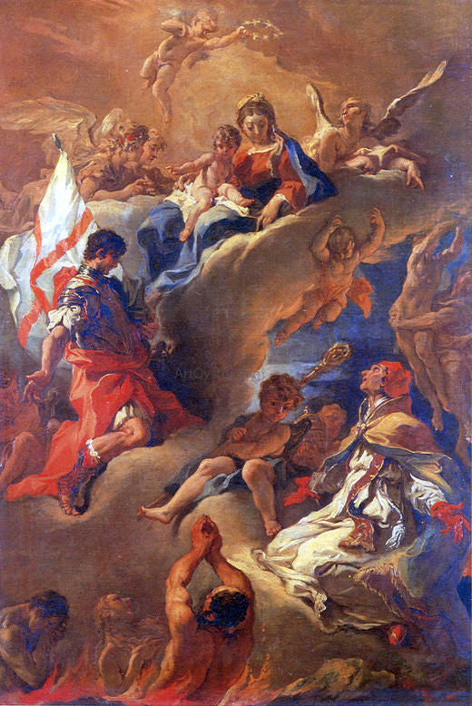  Sebastiano Ricci Pope Gregory the Great and Saint Vitalis Saving the Souls of Purgatory - Canvas Art Print