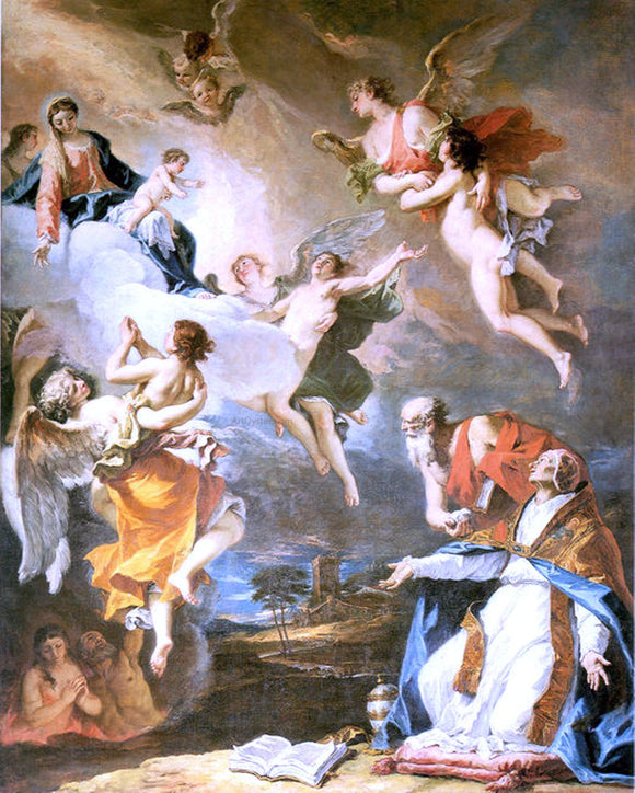  Sebastiano Ricci Pope Gregory the Great Saving the Souls of Purgatory - Canvas Art Print