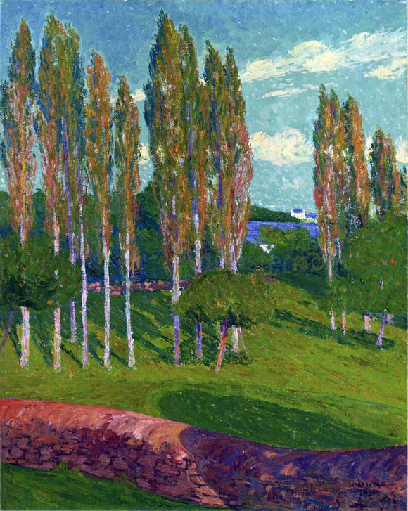  Gustave Loiseau Poplars in Spring - Canvas Art Print
