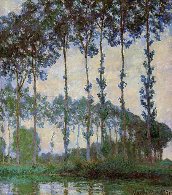  Claude Oscar Monet Poplars on the Banks of the River Epte, Overcast Weather - Canvas Art Print