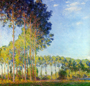 Claude Oscar Monet Poplars on the Banks of the River Epte, Seen from the Marsh - Canvas Art Print