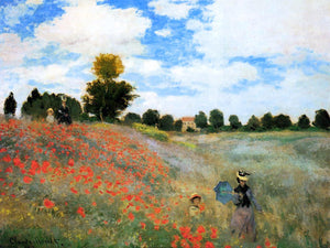  Claude Oscar Monet A Field of Poppies at Argenteuil - Canvas Art Print