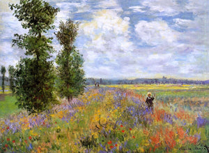  Claude Oscar Monet A Poppy Field, Argenteuil - Canvas Art Print