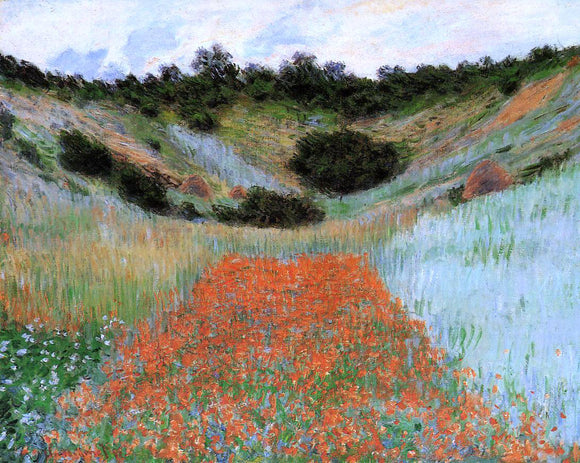  Claude Oscar Monet A Poppy Field in a Hollow near Giverny - Canvas Art Print