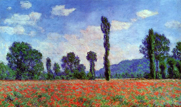  Claude Oscar Monet Poppy Field in Giverny - Canvas Art Print