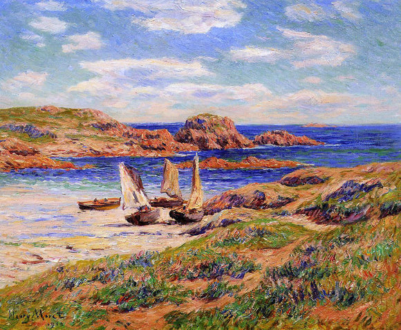  Henri Moret Porspoder, the Port, Finistere - Canvas Art Print