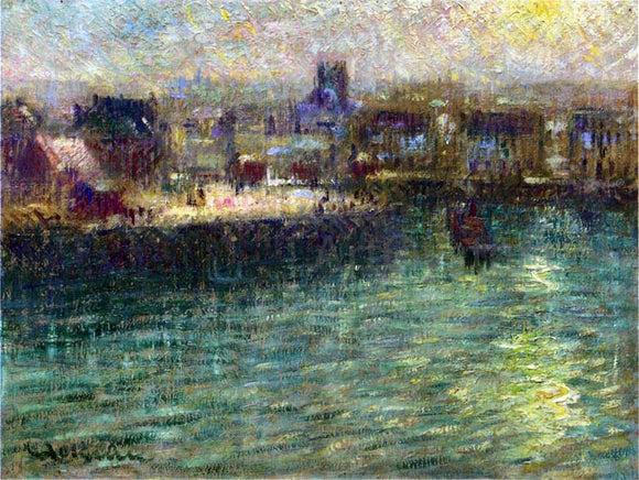  Gustave Loiseau Port at Dieppe - Canvas Art Print