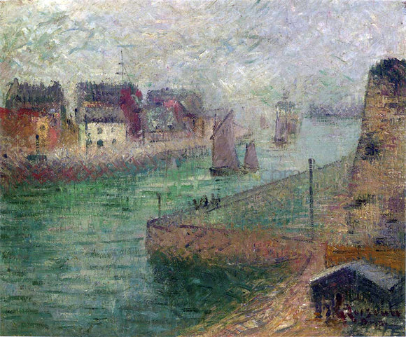  Gustave Loiseau Port at Dieppe in Fog - Canvas Art Print
