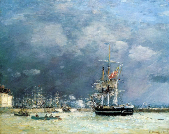  Eugene-Louis Boudin Port du Havre, in the Evening - Canvas Art Print