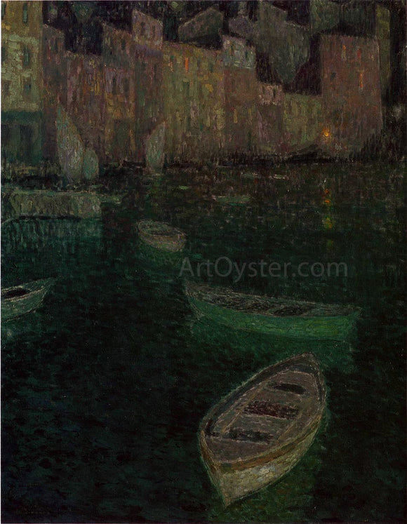  Henri Le Sidaner Port in Full Moon - Canvas Art Print