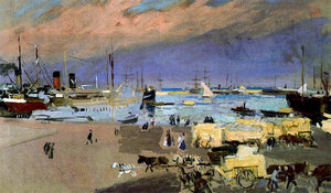  Joaquin Sorolla Y Bastida Port Valencia - Canvas Art Print