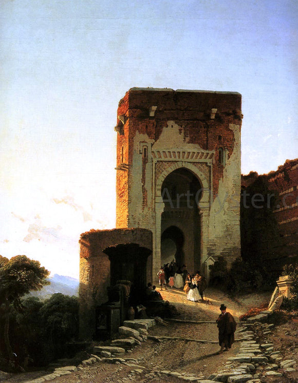  Francois Antoine Bossuet Porte de Justice, Alhammbra, Granada - Canvas Art Print