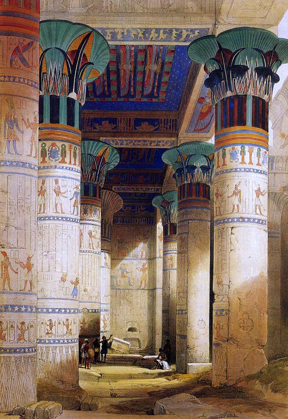  David Roberts Portico of the Temple of Isis at Philae - Canvas Art Print