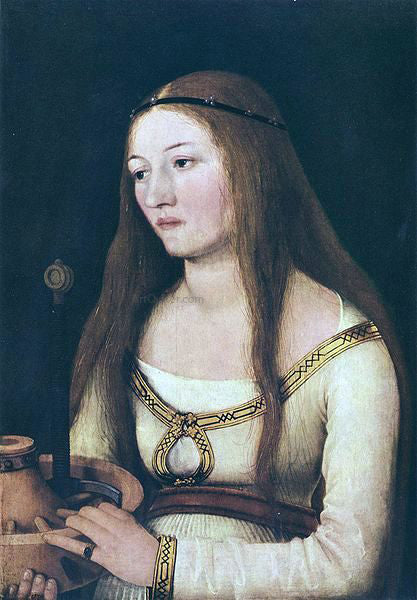  The Elder Hans Holbein Portrait der Katharina Schwarz mit den Attributen ihrer Nahmensheiligen - Canvas Art Print