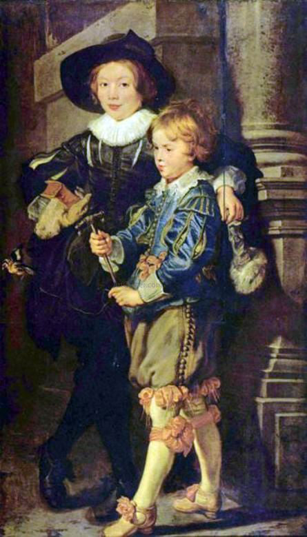  Peter Paul Rubens Portret von Albert und Nicolas, Sohne des Kunstlers - Canvas Art Print