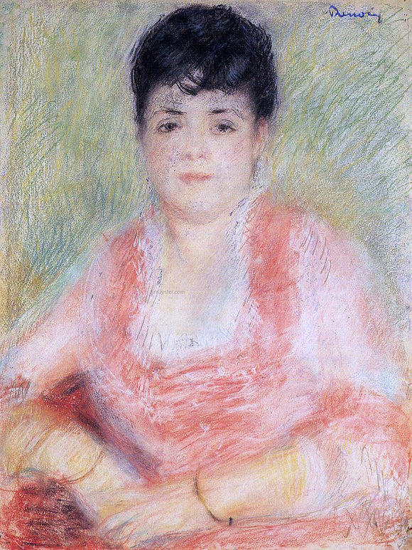  Pierre Auguste Renoir Portrait in a Pink Dress - Canvas Art Print