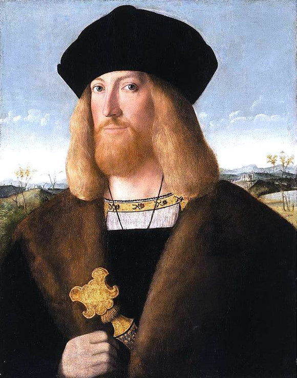  Bartolomeo Veneto Portrait of a Bearded Gentleman - Canvas Art Print