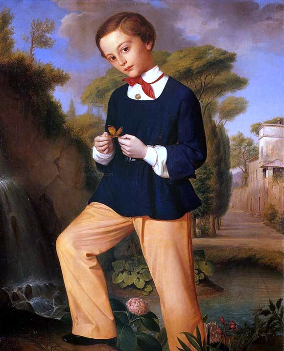  Carlo Zatti Portrait of a Boy from a Lombard Noble Family - Canvas Art Print