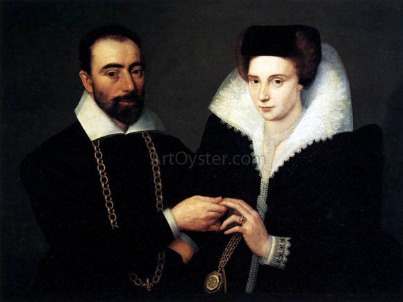  Unknown Painters Masters Portrait of a Couple - Canvas Art Print
