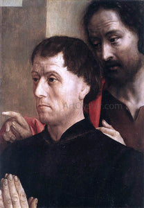  Hugo Van der Goes Portrait of a Donor with St John the Baptist - Canvas Art Print