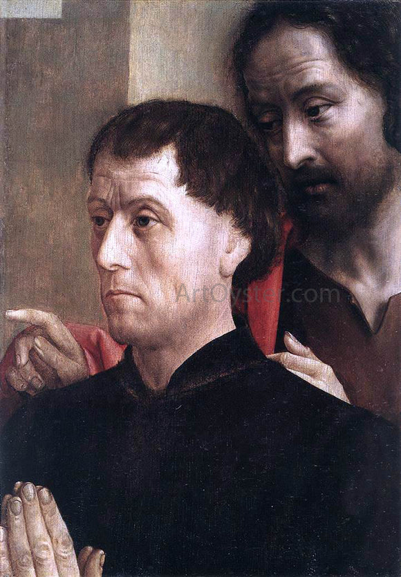  Hugo Van der Goes Portrait of a Donor with St John the Baptist - Canvas Art Print