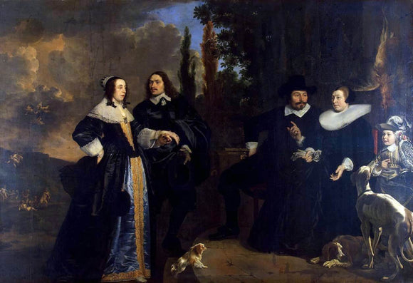  Bartholomeus Van der Helst Portrait of a Family - Canvas Art Print