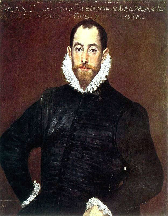  El Greco Portrait of a Gentleman from the Casa de Leiva - Canvas Art Print