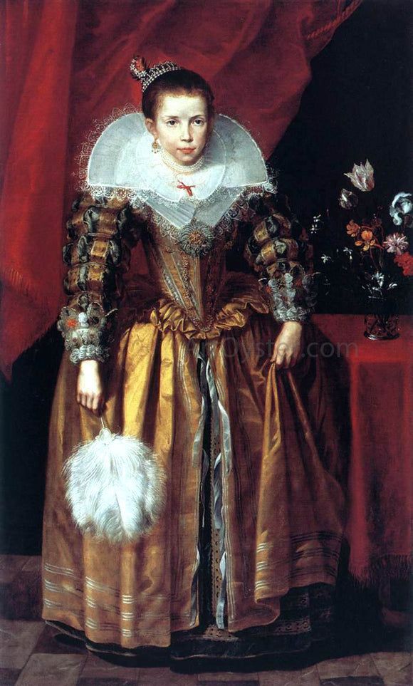  Cornelis De Vos Portrait of a Girl at the Age of 10 - Canvas Art Print
