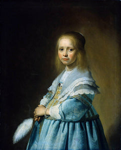  Johannes Cornelisz Verspronck Portrait of a Girl Dressed in Blue - Canvas Art Print