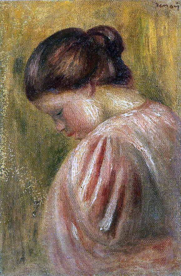  Pierre Auguste Renoir Portrait of a Girl in Red - Canvas Art Print