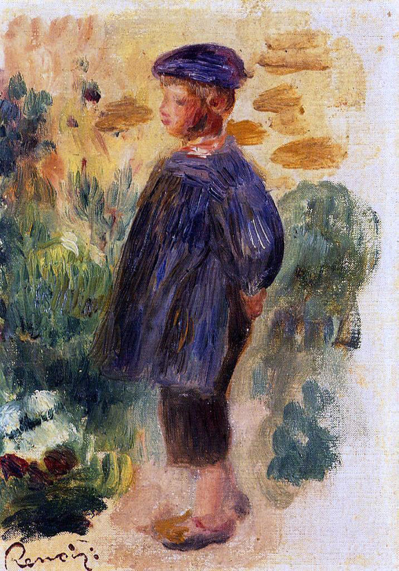  Pierre Auguste Renoir Portrait of a Kid in a Beret - Canvas Art Print