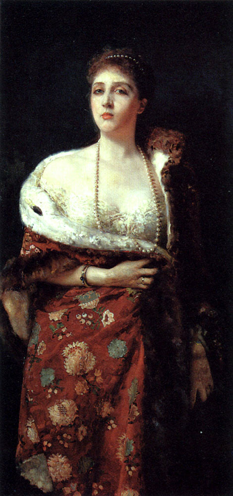  Francesco Paolo Michetti Portrait of a Lady - Canvas Art Print