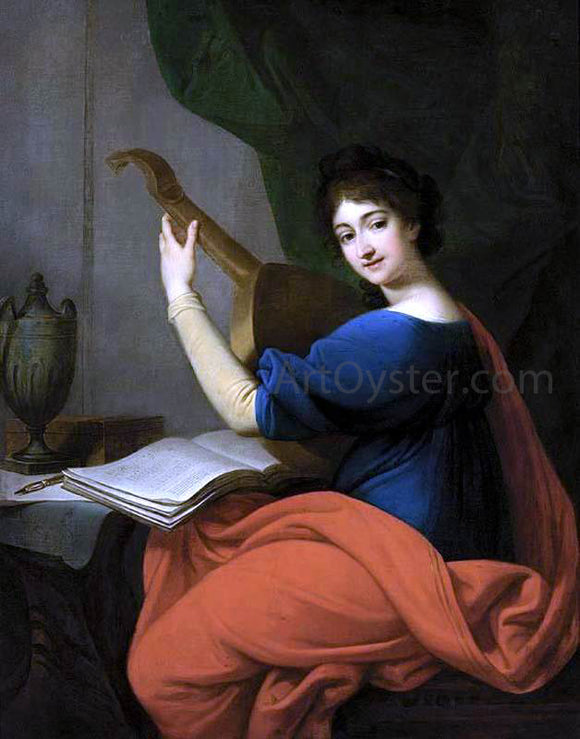  Josef Maria Grassi) Portrait of a Lady - Canvas Art Print