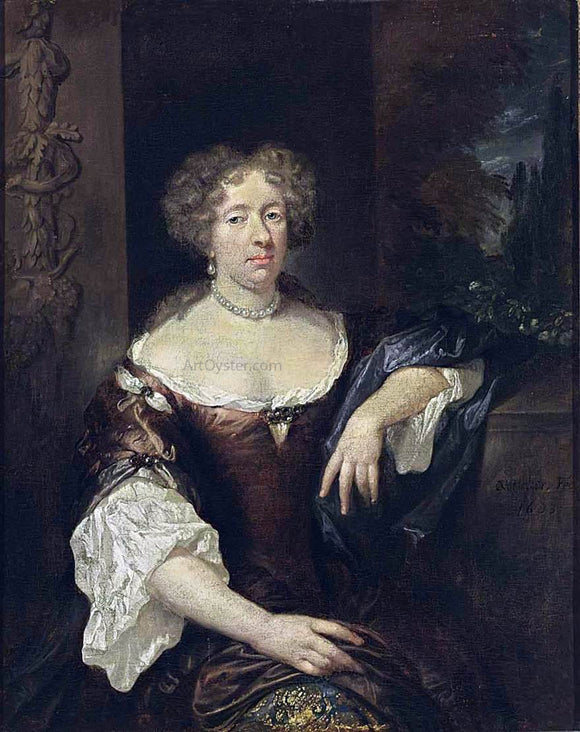  Caspar Netscher Portrait of a Lady - Canvas Art Print