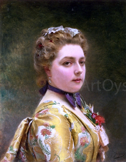  Gustave Jean Jacquet Portrait of a Lady - Canvas Art Print