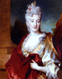  Nicolas De Largilliere Portrait Of A Lady, Said To Be The Comtesse De Courcelles - Canvas Art Print