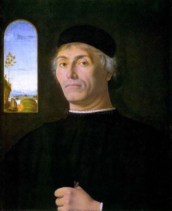  Andrea Solario Portrait of a Man - Canvas Art Print
