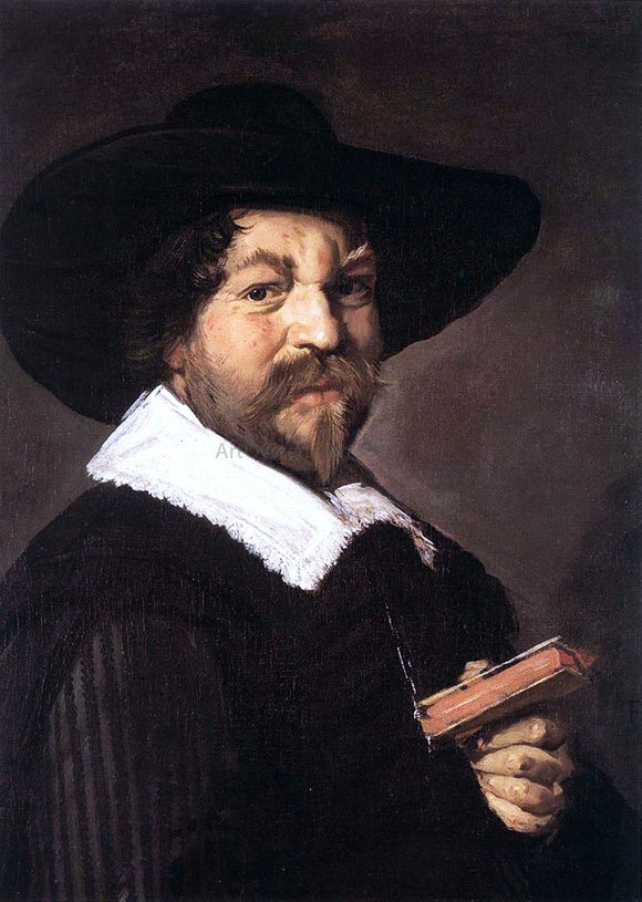  Frans Hals Portrait of a Man Holding a Book - Canvas Art Print