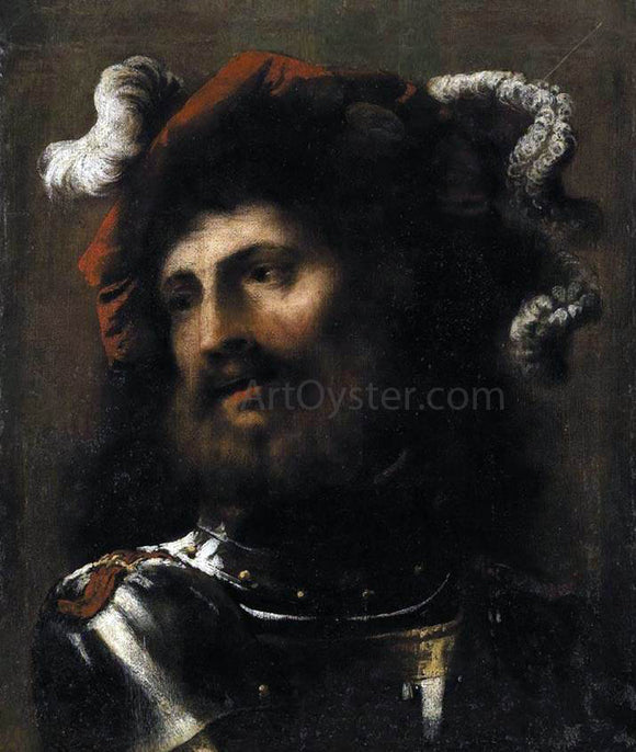  Pietro Della Vecchia Portrait of a Man in Armour - Canvas Art Print