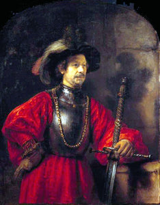  Rembrandt Van Rijn Portrait of a Man in Military Dress - Canvas Art Print