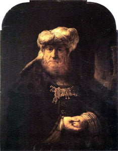  Rembrandt Van Rijn Portrait of a Man in Oriental Garment - Canvas Art Print