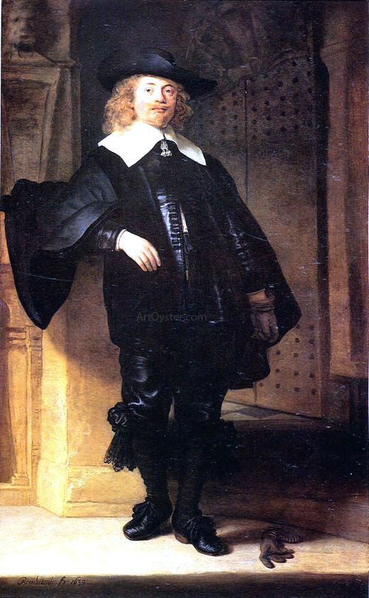  Rembrandt Van Rijn Portrait of a Man Standing - Canvas Art Print