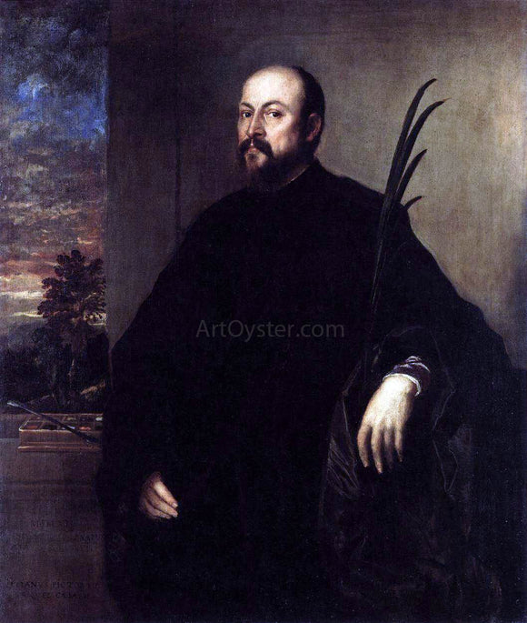  Titian Portrait of a Man with a Palm - Canvas Art Print